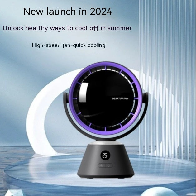 Sheila Merchandise mini turbine fan for office desk with smart charging and high-speed cooling