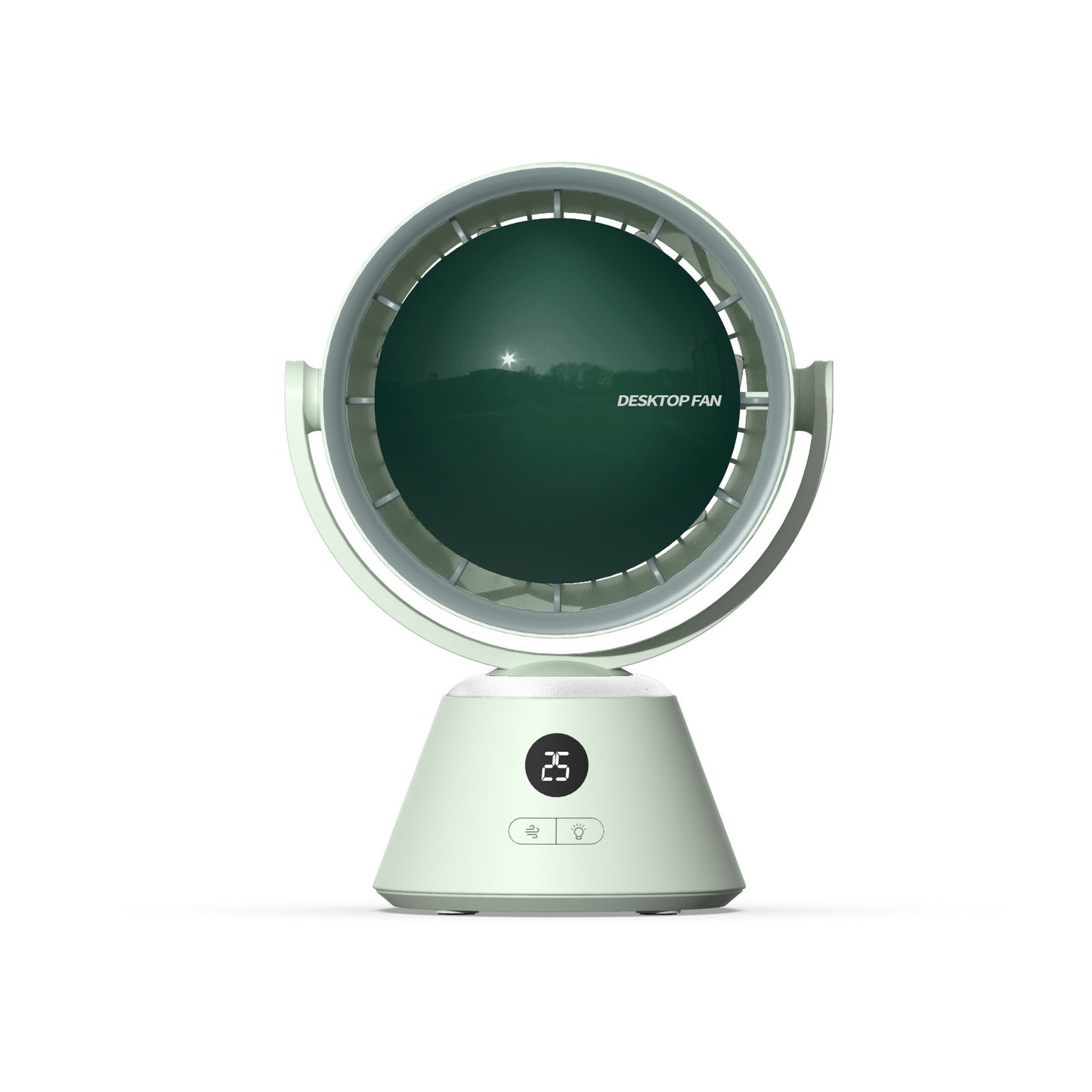 Sheila Merchandise mini turbine fan for office desk with digital display and modern design