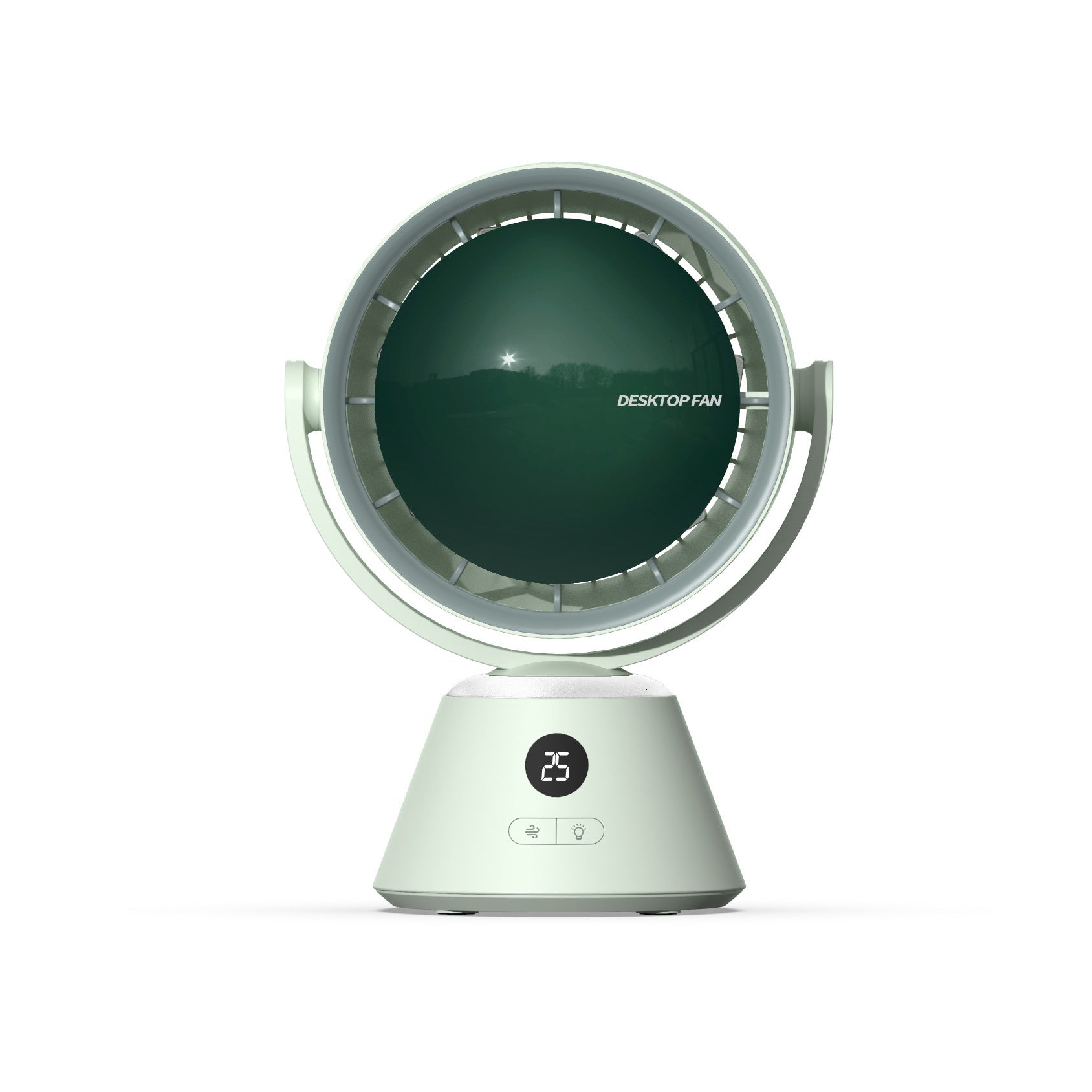 Sheila Merchandise mini turbine fan for office desk with digital display and modern design