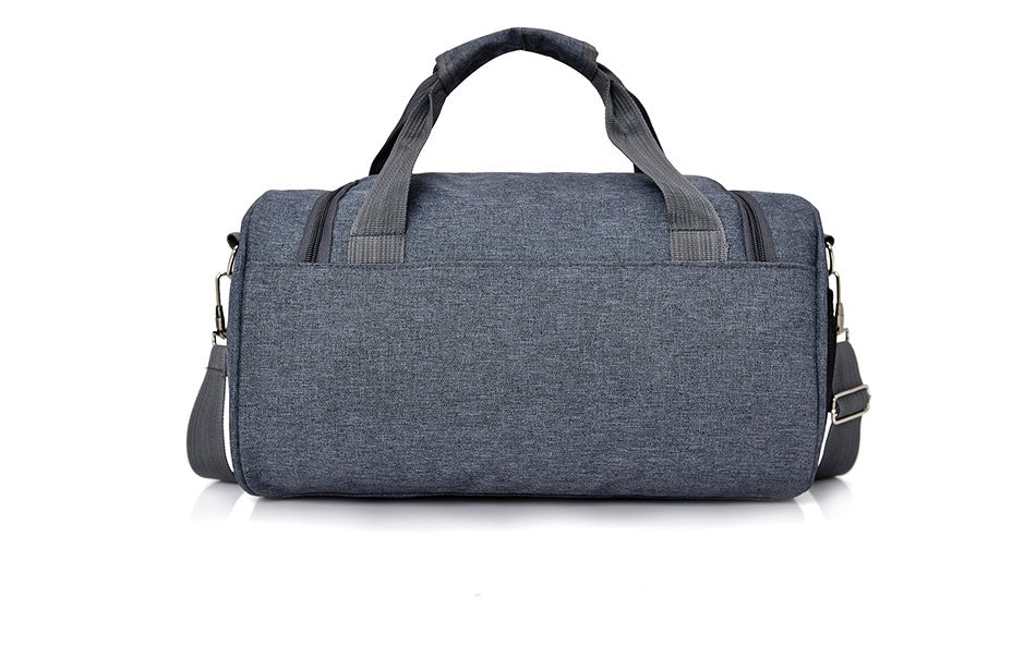 Sheila Merchandise durable sports gym bag in dark gray with sturdy handles and shoulder strap
