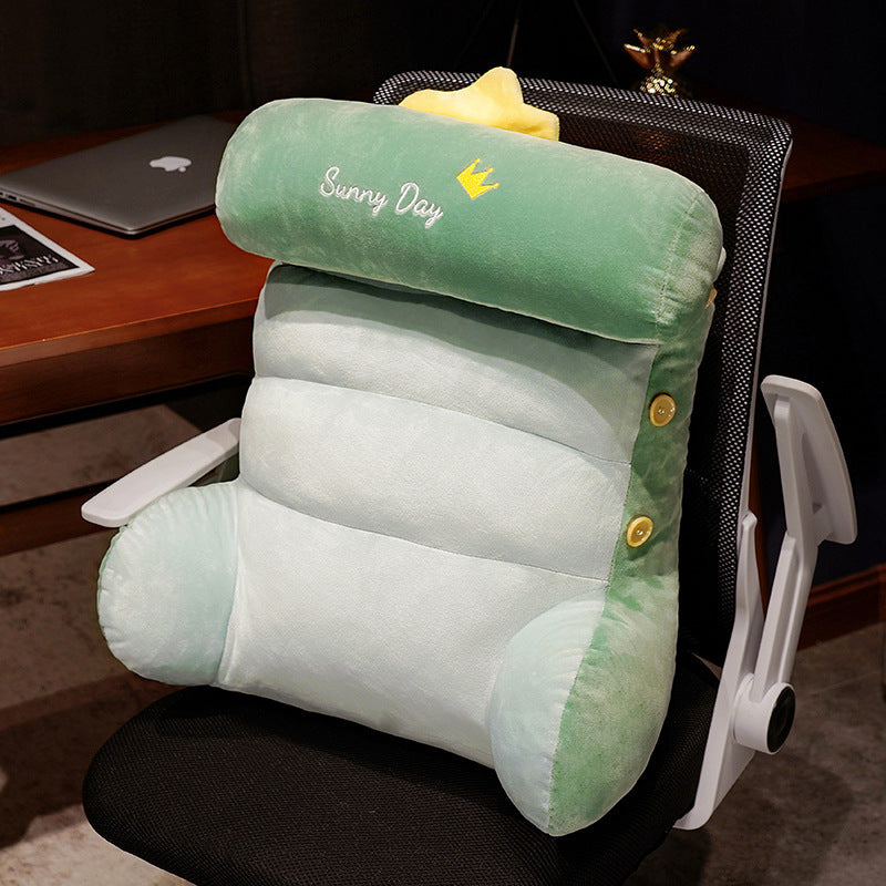 Plush Bedside Backrest Pillow – Soft Upholstered Support for Couch or Bed