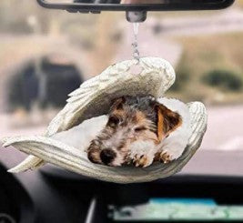 Angel 🪽 wings covering are sleeping bestie fur buddies memories Keychain