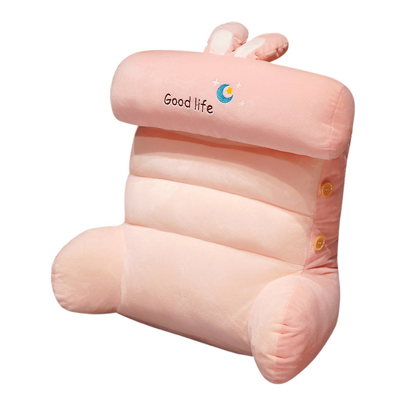 Plush Bedside Backrest Pillow – Soft Upholstered Support for Couch or Bed