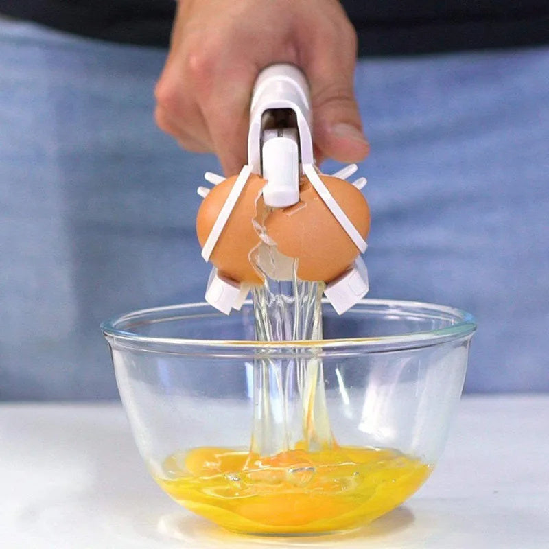 Sheila Merchandise easy egg breaker tool for quick and clean egg cracking into a bowl