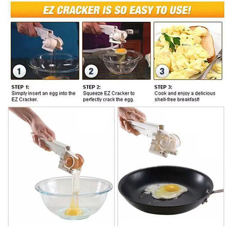 Sheila Merchandise easy egg breaker tool for cracking eggs effortlessly with a simple squeeze