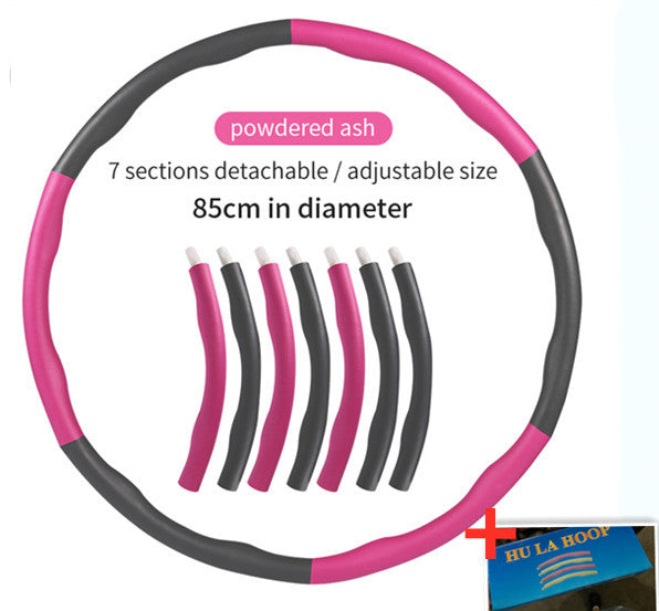 Sheila Merchandise exercise hoop for weight loss in pink and black with seven detachable adjustable sections
