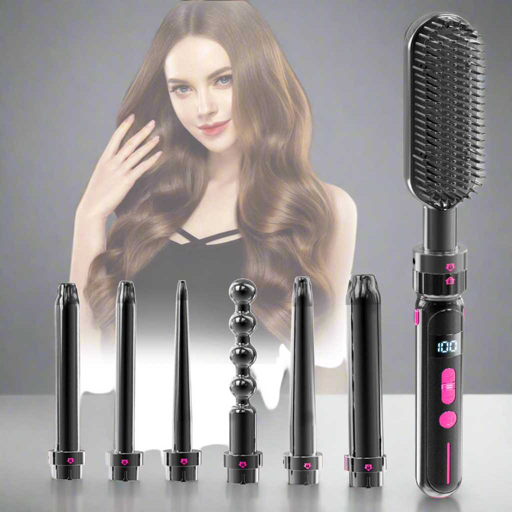 Sheila Merchandise fashionable hair styling accessory with multiple interchangeable styling barrels