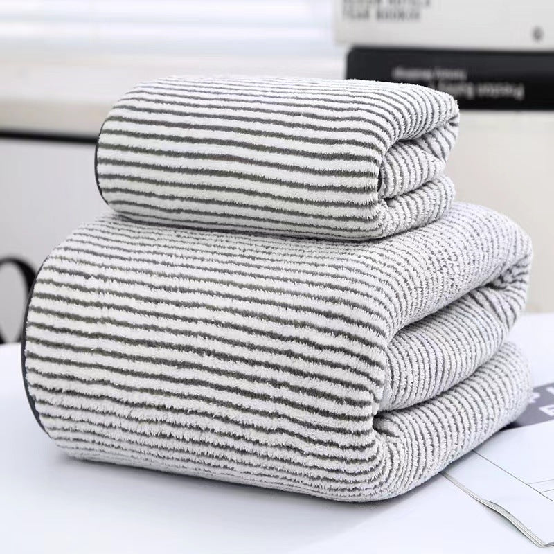 Thick Bamboo Charcoal Fiber Coral Fleece Towels