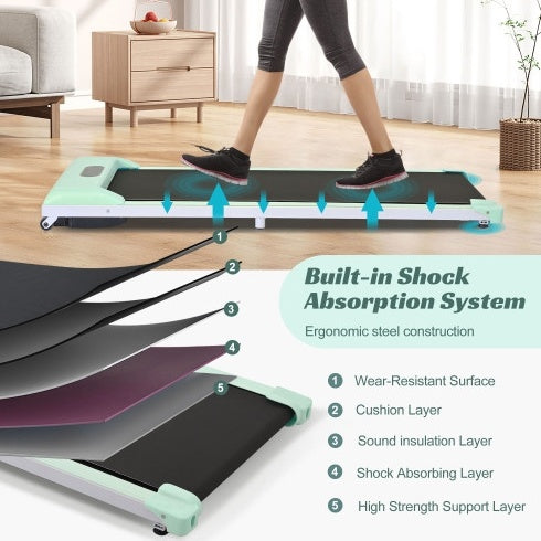 Sheila Merchandise 2 In 1 Under Desk Electric Treadmill with built-in shock absorption layer fitness equipment for home gym