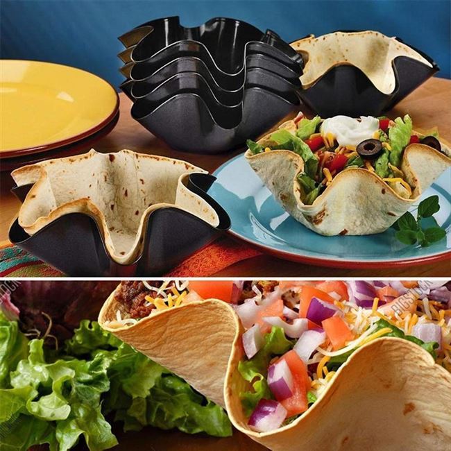 Sheila Merchandise Healthy Taco Salad Mold Set for Creating Delicious Salad Shells