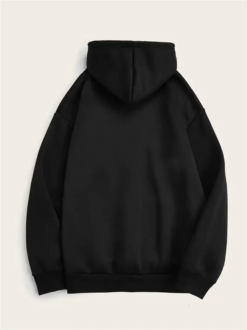 Back view of a black I Love Jesus women's hoodie by Sheila Merchandise with a relaxed fit
