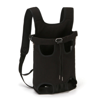 Sheila Merchandise black pet chest carrier bag with adjustable straps for carrying small pets