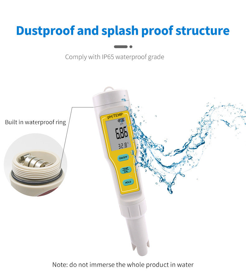 Sheila Merchandise portable pH testing device with dustproof and splash proof IP65 waterproof structure