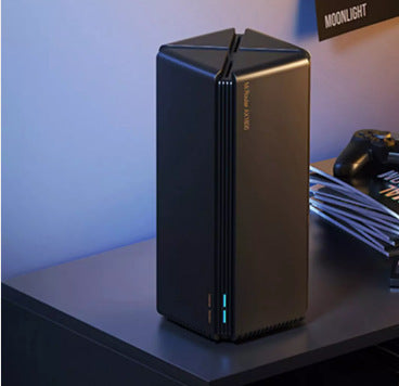 Qualcomm AX1800 wireless router with sleek design, perfect for high-speed internet connectivity