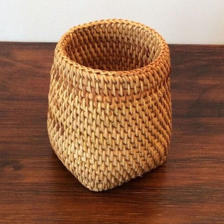 Sheila Merchandise woven storage box in natural tones serving as a home office storage solution