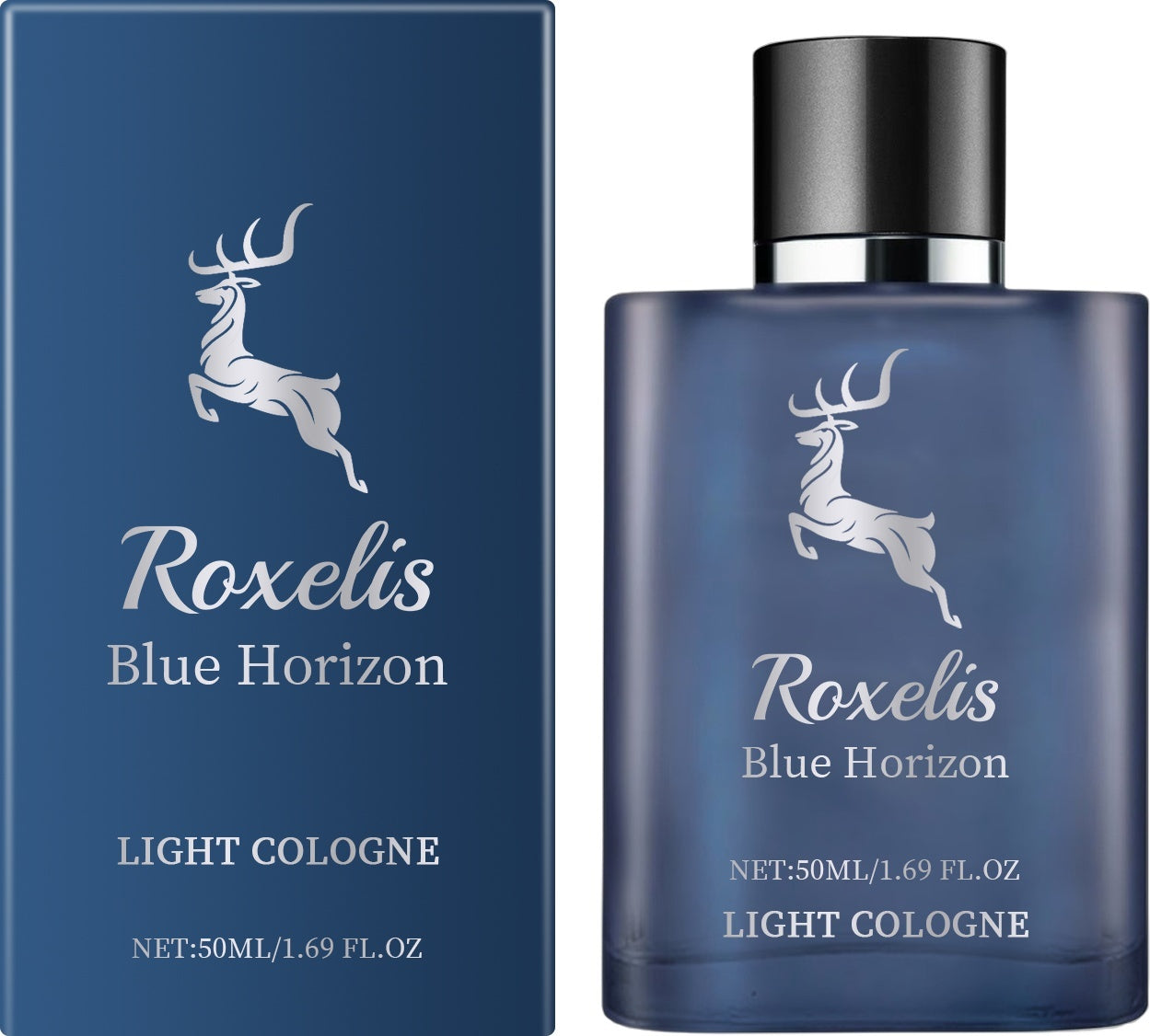 Roxeliss Blue Horizon Light Cologne for Men, 50ml bottle with a fresh scent cologne for men