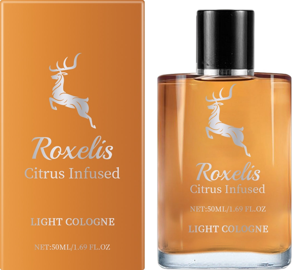 Roxelis Citrus Infused Light Cologne for Men in 50ML bottle, fresh scent cologne for men