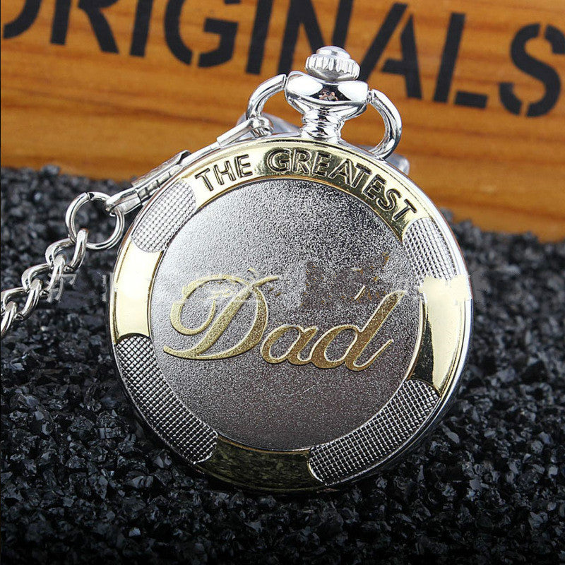 The Greatest Dad Grandpa pocket watch by Sheila Merchandise sentimental gift for father and grandfather