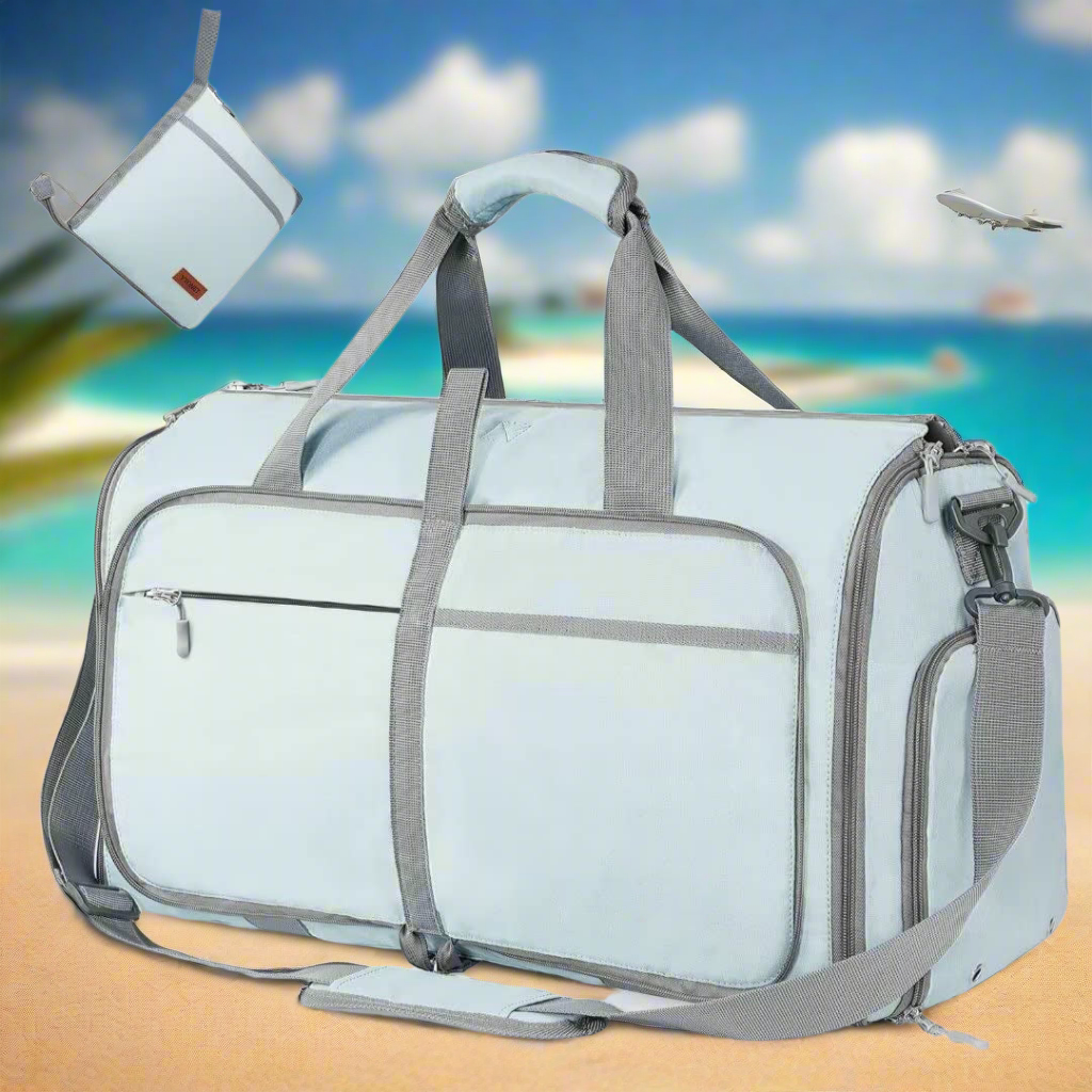 Stylish travel bag from Sheila Merchandise with spacious compartments and adjustable shoulder strap