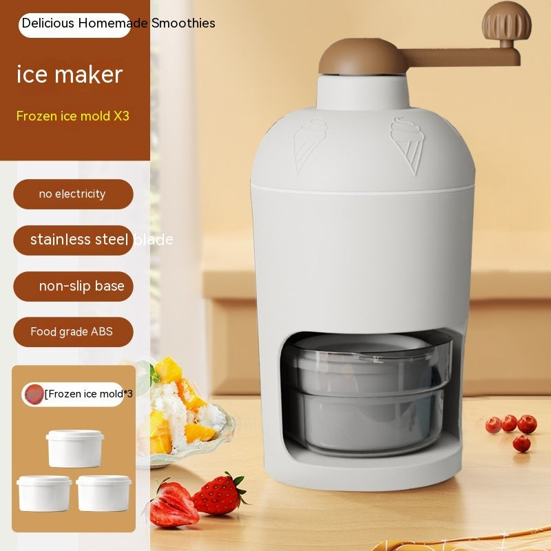 Manual ice crusher summer snow cone machine made of stainless steel and ABS with non slip base