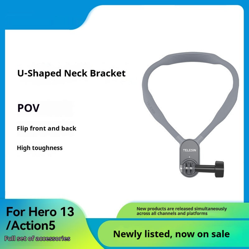 Sheila Merchandise U-shaped silicone camera holder neck bracket for Action Hero 13 and Action5