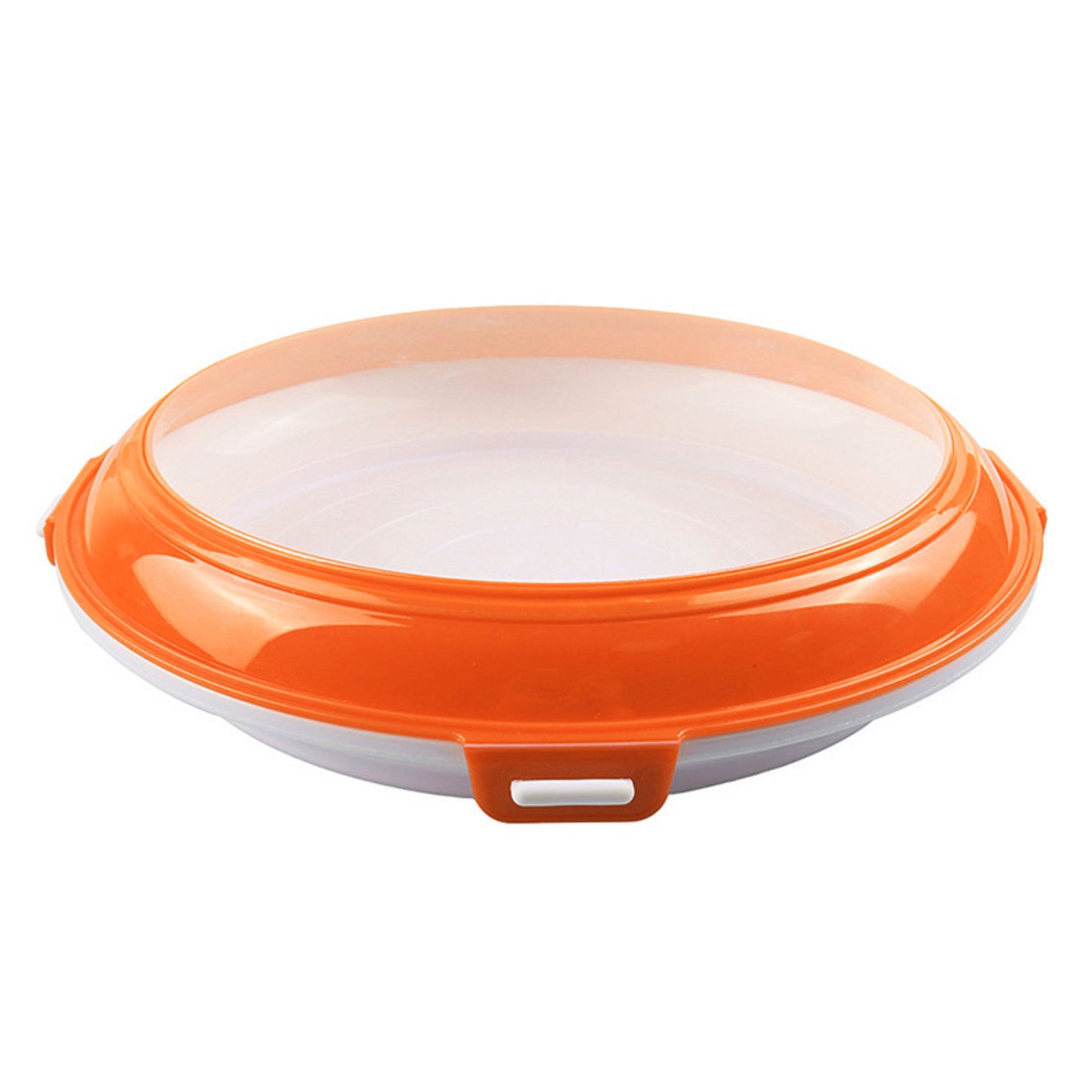 Sheila Merchandise orange and white food vacuum preservation tray with airtight lid
