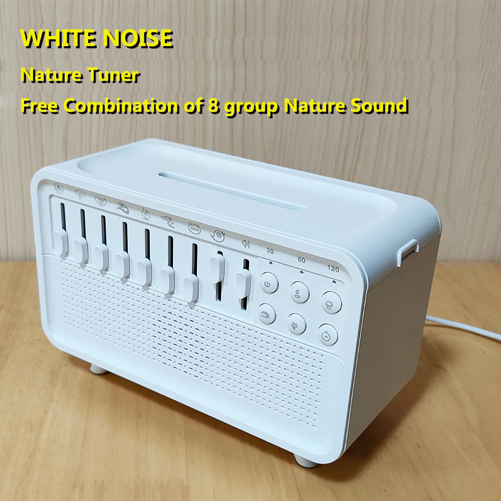 Sheila Merchandise white noise sleep lamp with nature tuner and sound settings in white