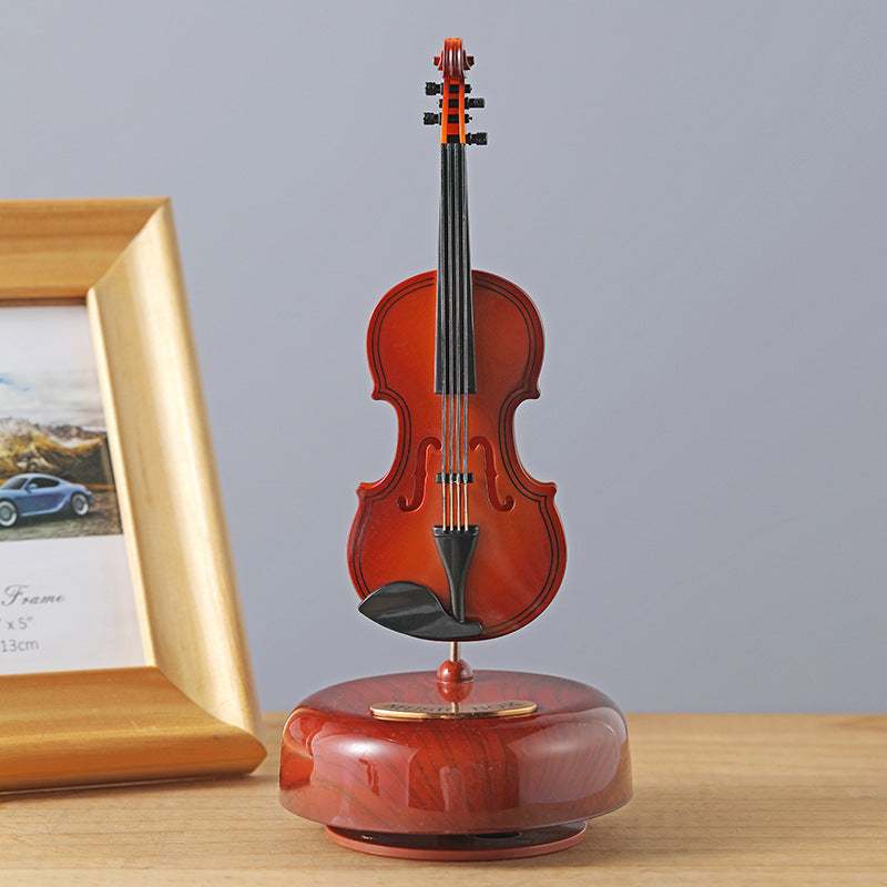 Violin Rotating Music Box Music Box gift