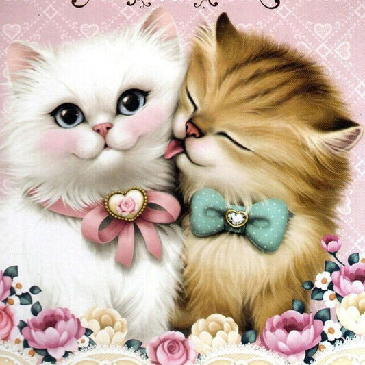 Cute Kittens  Living Room Small  Hand Cross Stitch