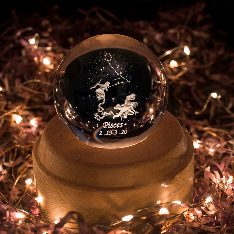 Constellation crystal ball music box