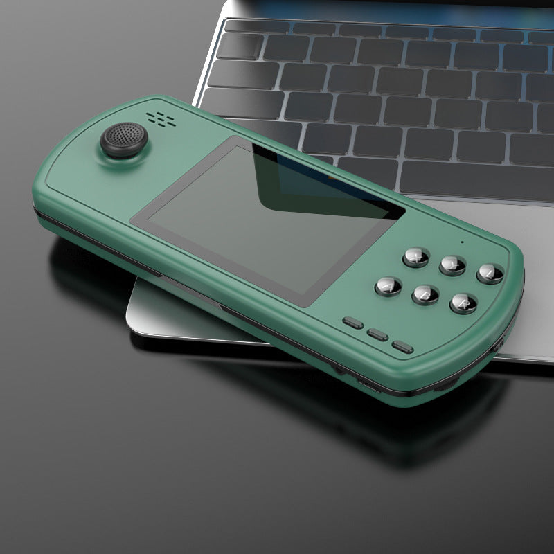 Portable 16-bit Gaming Console with Horizontal Display and High-Performance 3D Joystick.