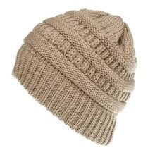 Mixed Color Knitted Wool Hat Ladies Ponytail Hat