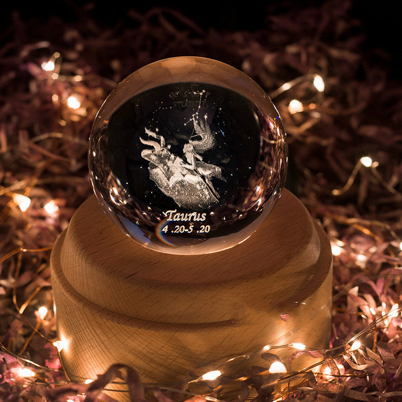 Constellation crystal ball music box