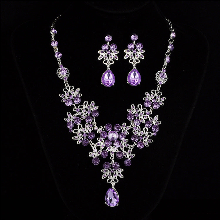 Bridal Necklace & Earrings Set - Elegant Wedding Jewelry Accessories for Bride
