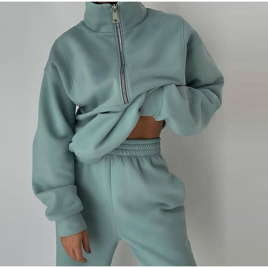 Sportswear Long Sleeve Sweatshirt And Trousers For Spring Fall Women's Clothing