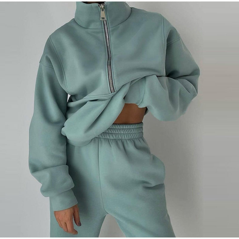 Sportswear Long Sleeve Sweatshirt And Trousers For Spring Fall Women's Clothing