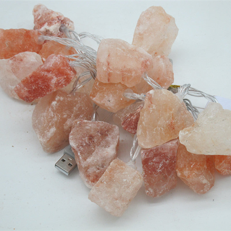 Crystal Salt Light LED Lighting Chain Himalayan Rose Salt Night Light.