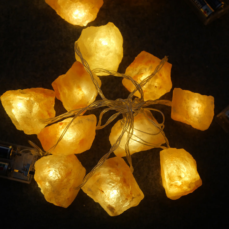 Crystal Salt Light LED Lighting Chain Himalayan Rose Salt Night Light.