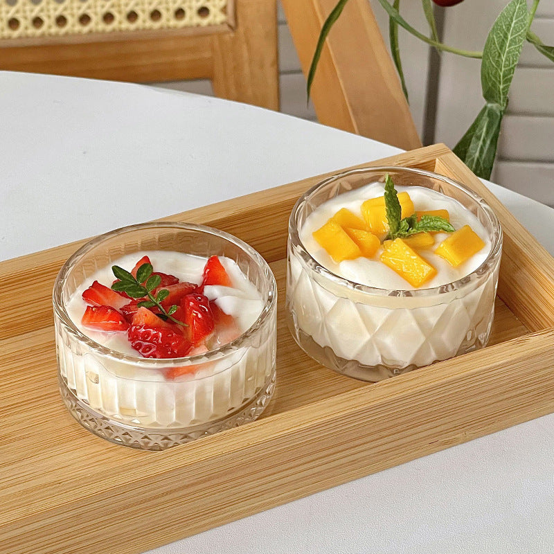 Glass Pudding Cup Set Ice Cream Cup Dessert Ice Cream