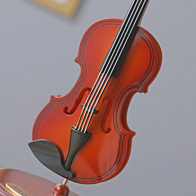 Violin Rotating Music Box Music Box gift