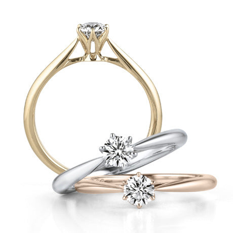 diamond ring Gold-colored rose gold wedding diamond female ring