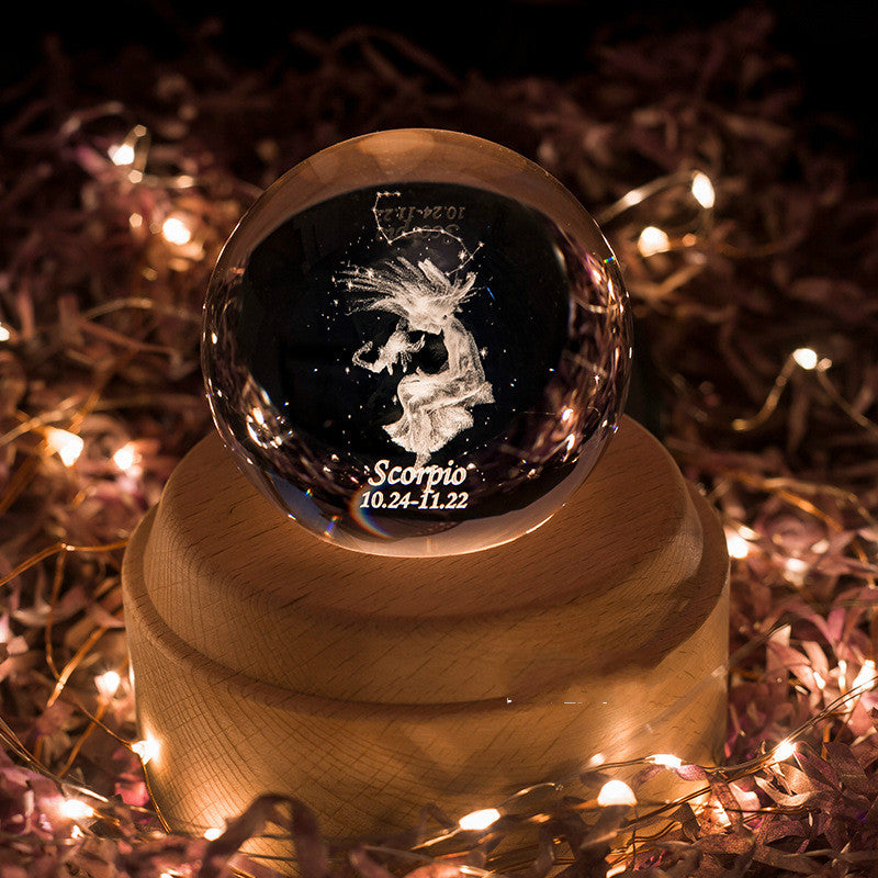 Constellation crystal ball music box