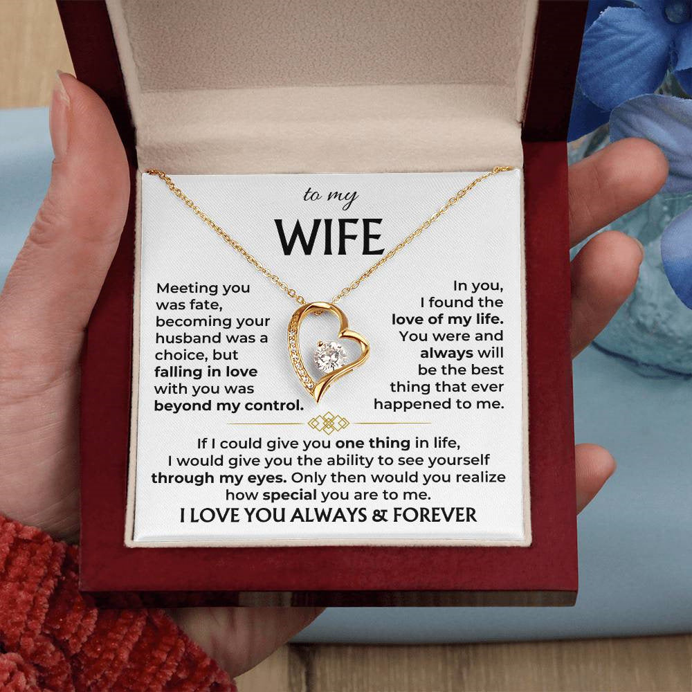 Forever Love Necklace for Wife - Romantic Gift Jewelry 'Best Thing That Ever Happened To Me'