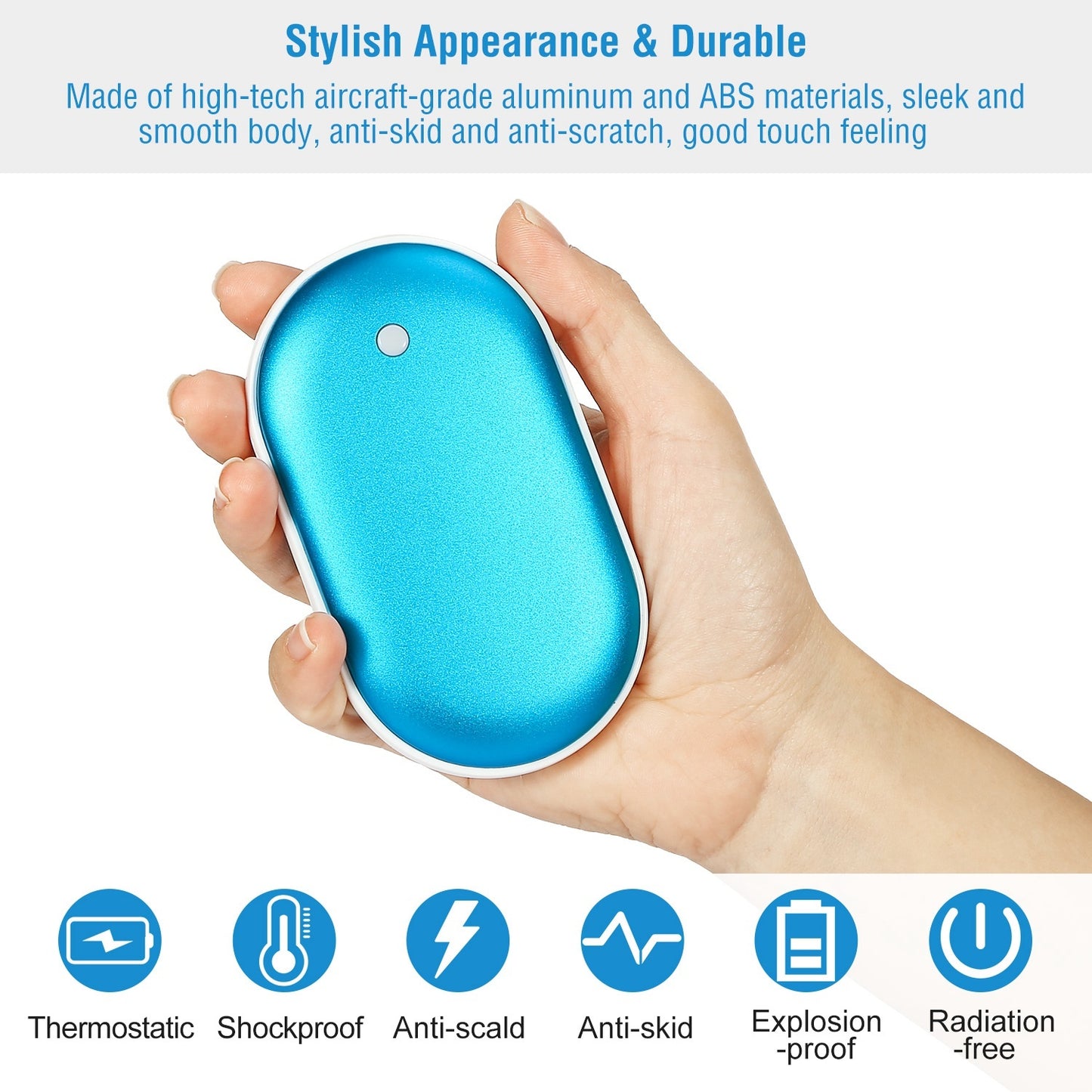 Rechargeable Pocket Warmer Double-Sided Heating Handwarmer