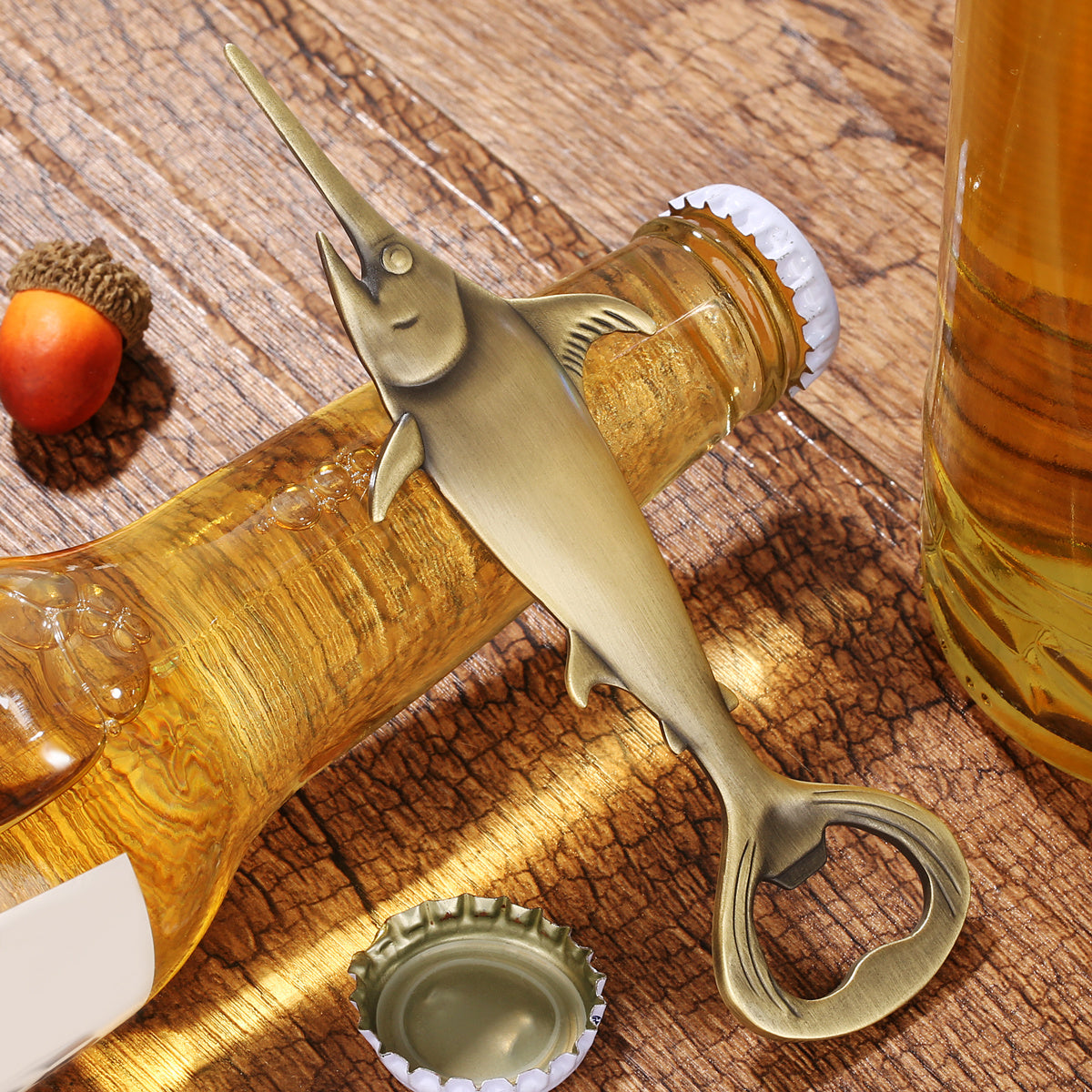 Swordfish Handle Metal Beer Bottle Openers