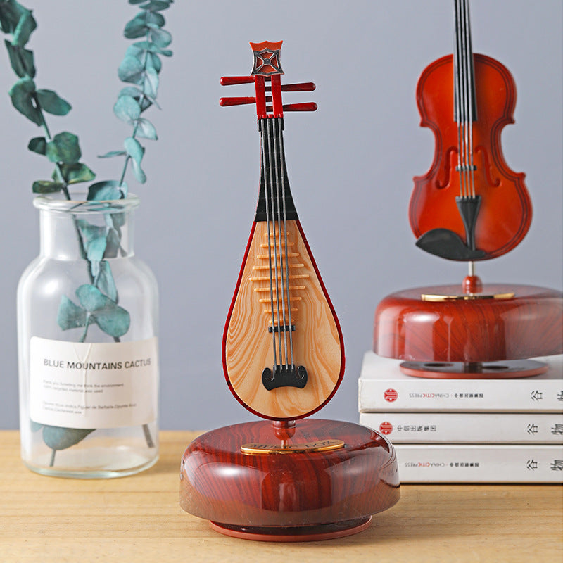 Violin Rotating Music Box Music Box gift