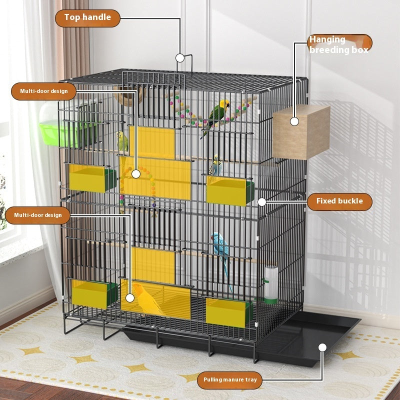 Home Fashion Double-Layer Bird Cage – Stylish & Spacious Design for Your Feathered Friends