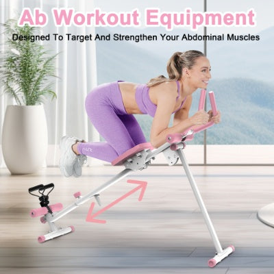 4-in-1 ab workout equipment by Sheila Merchandise with pink handles and cushioned support for core strengthening
