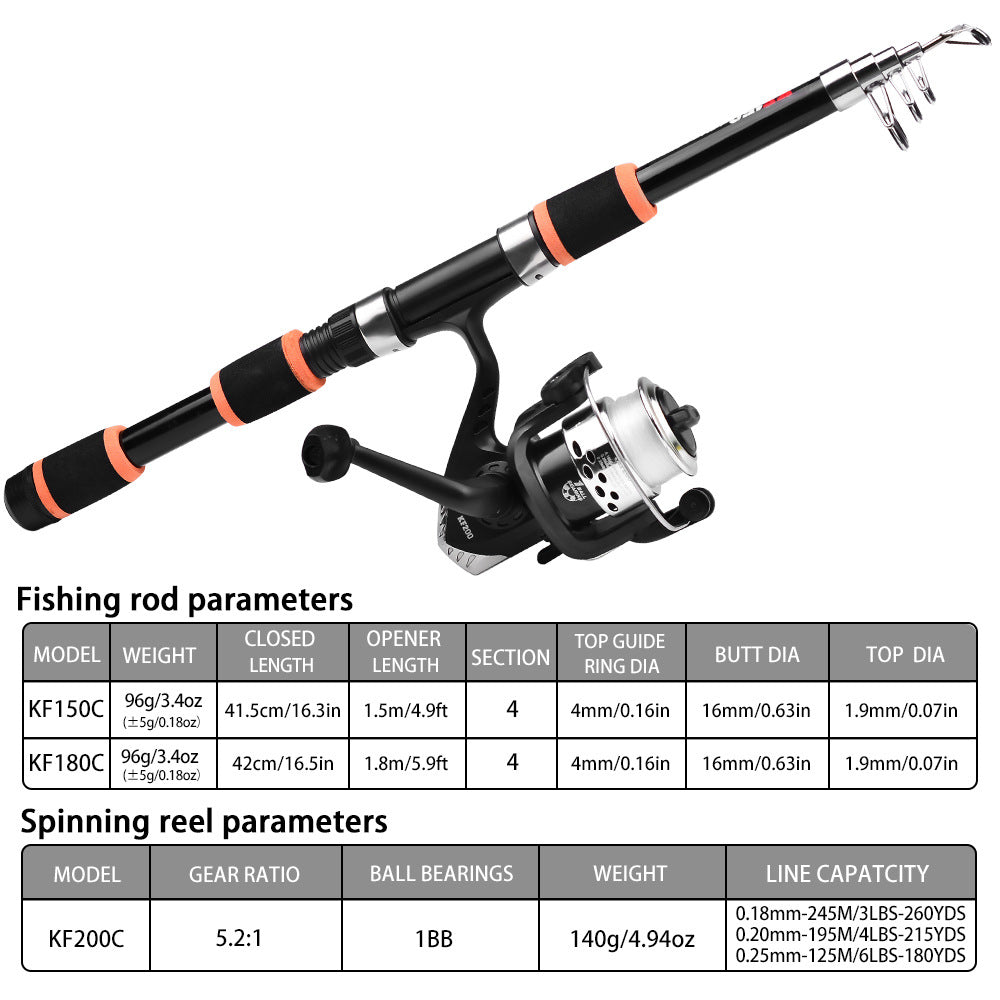 Tossing Casting Rods Fishing Wheel Fishing Rod Combination