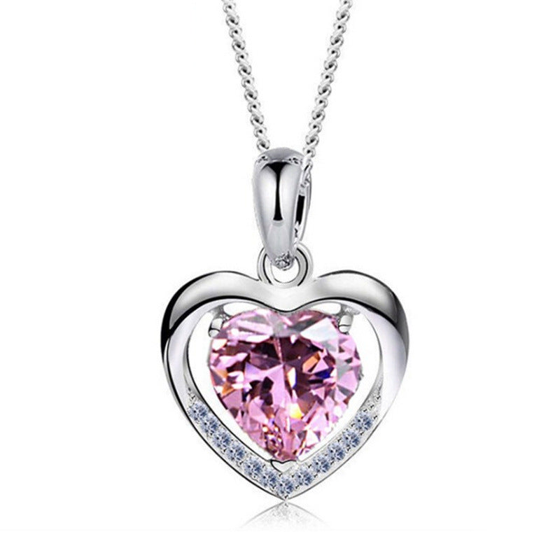 Sterling Silver Necklace for Her - Elegant Blue Pendant Jewelry Gift for Women